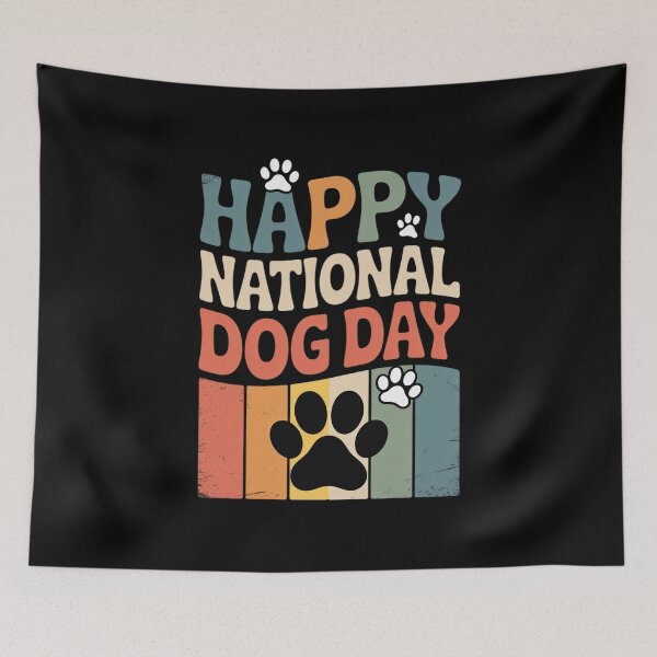 Item preview, Happy National Dog Day 26th August  designed and sold by FadeOfThrone.