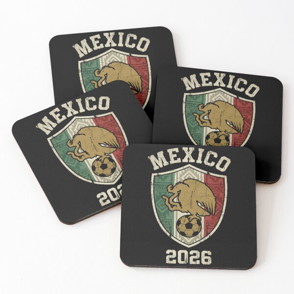Item preview, Mexico 2026 Soccer - Aztec Eagle & Snake Vintage Football Shield designed and sold by Imaginationbeyond.