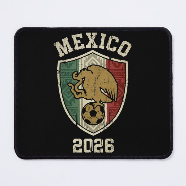 Item preview, Mexico 2026 Soccer - Aztec Eagle & Snake Vintage Football Shield designed and sold by Imaginationbeyond.