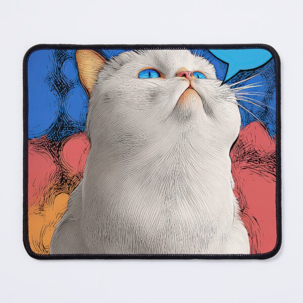 Item preview, Cute Comic Kitten with Speech Bubble Illustration designed and sold by Grafititee.