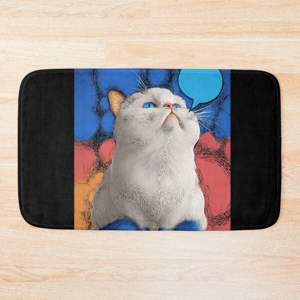 Item preview, Cute Comic Kitten with Speech Bubble Illustration designed and sold by Grafititee.