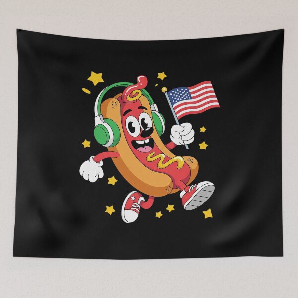 Item preview, Hot Dog National Hot Dog Day American Flag  designed and sold by FadeOfThrone.