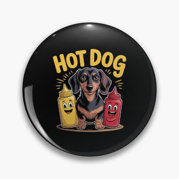 Item preview, Hot Dog National Hot Dog Day Dachshund Mustard Ketchup  designed and sold by MarryIsMonth.