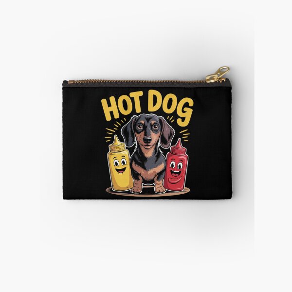 Item preview, Hot Dog National Hot Dog Day Dachshund Mustard Ketchup  designed and sold by MarryIsMonth.