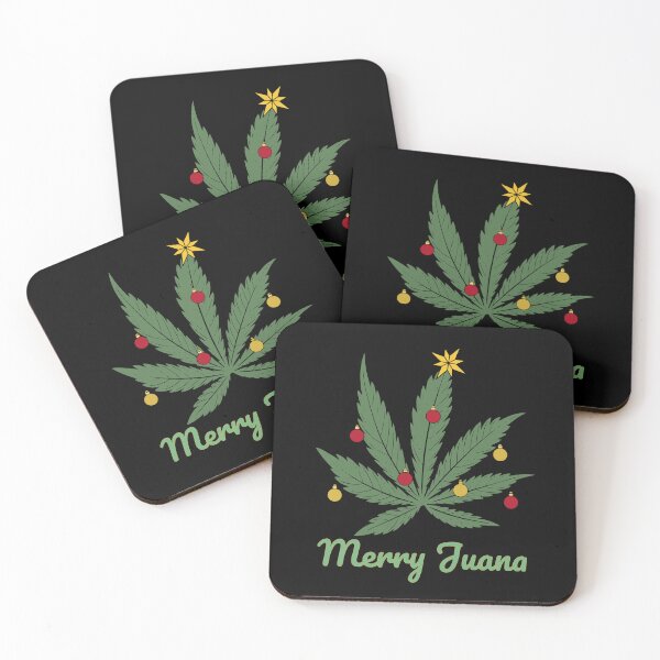 Item preview, Stoner Christmas Tree – Merry Juana Weed Leaf Design designed and sold by Cannaxes Studio.