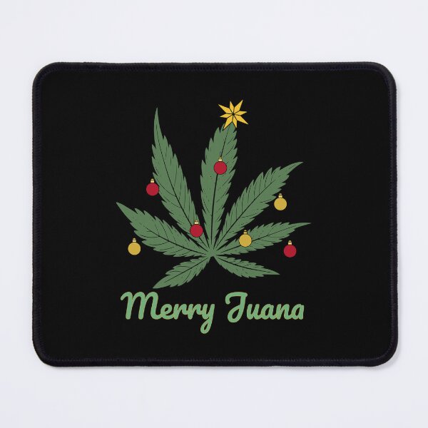 Item preview, Stoner Christmas Tree – Merry Juana Weed Leaf Design designed and sold by Cannaxes Studio.