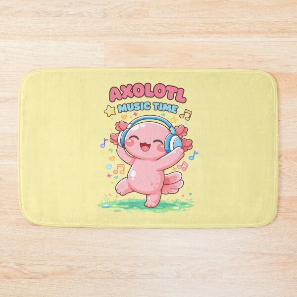 Item preview, Cute Axolotl Listening Music in Kawaii Funny Style designed and sold by Sitchko.