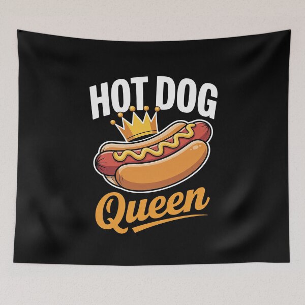 Item preview, Hot Dog Queen - Hot Dog Lover Fast Food Wiener Men Women Girls Kids  designed and sold by FadeOfThrone.