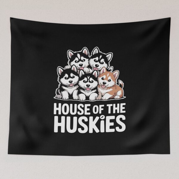 Item preview, House of the Huskies Cute Watercolor Puppy Huskies Pack  designed and sold by FadeOfThrone.
