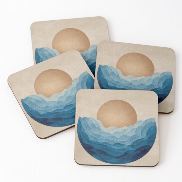 Item preview, Abstract Sun & Ocean Waves – Minimal Coastal Harmony designed and sold by NewArt33.