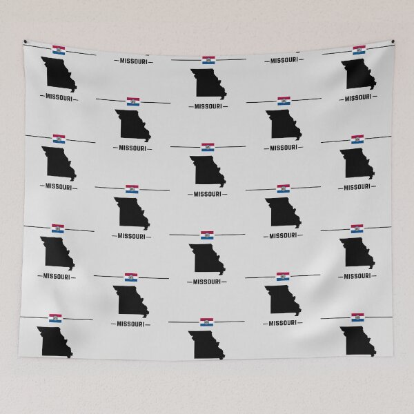 Item preview, Missouri Pride, State Silhouette & Flag Heritage designed and sold by mashmosh.