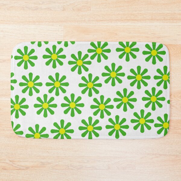 Item preview, Retro 70s Green Daisy Floral Pattern - Modern Minimalist Flowers designed and sold by DeeLulu.