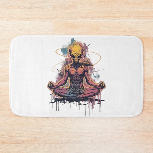 Item preview, Meditating Alien Graffiti | Cosmic Streetwear | Spiritual Sci-Fi Illustration designed and sold by SpiritGangsta.