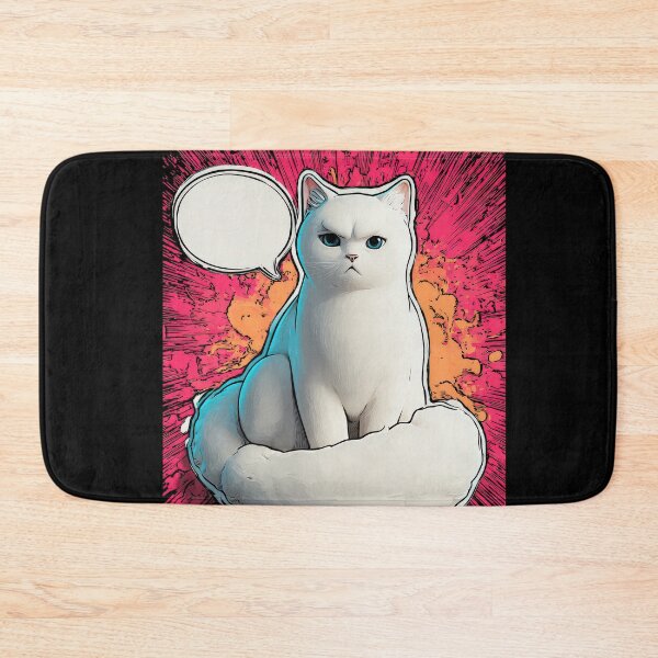 Item preview, Cute Comic Kitten with Speech Bubble Illustration designed and sold by Grafititee.