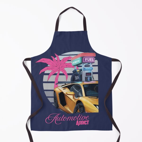 Item preview, Yellow Supercar at Neon Gas Station – Digital Illustration designed and sold by Fuel-Shirts.