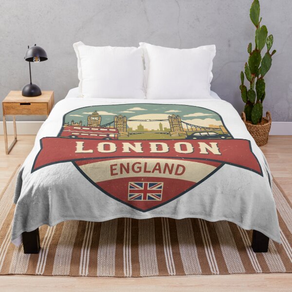 Item preview, Vintage London Travel Badge Illustration with Iconic Landmarks designed and sold by CharlieDesings.