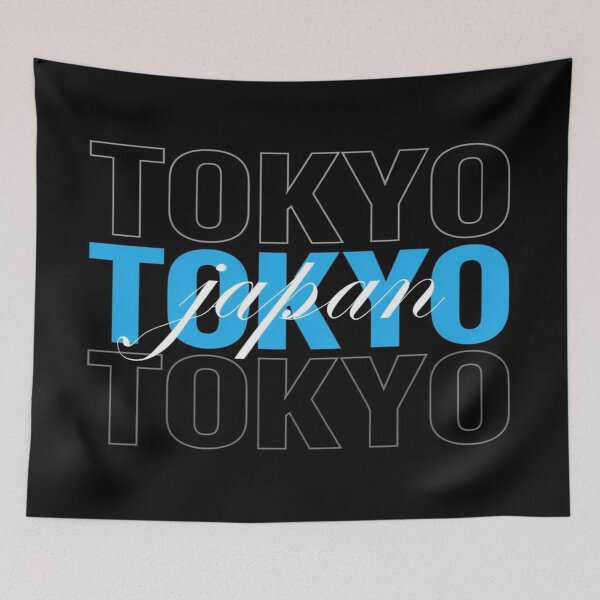 Item preview, Modern Tokyo Japan Typography – Bold Urban Streetwear Design with Blue Accent and Script Overlay designed and sold by Bright Nest Studio.