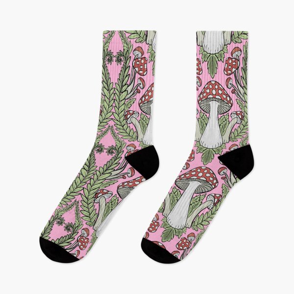 Item preview, Sweet mushroom damask designed and sold by beesocks.