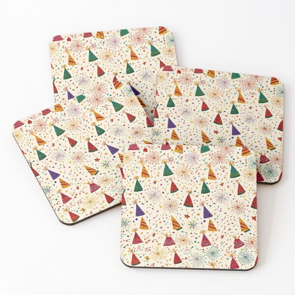Item preview, Festive Party Hats & Fireworks Seamless Pattern – Colorful Celebration Design designed and sold by lavanya11.