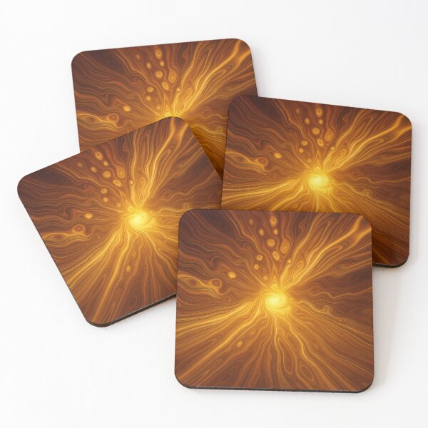 Item preview, Solar Awakening – Golden Energy Abstract designed and sold by Pixel flow studio.