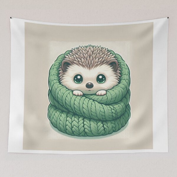 Artikelvorschau, Cute Cozy Hedgehog Illustration entworfen und verkauft von Next-level-arts.