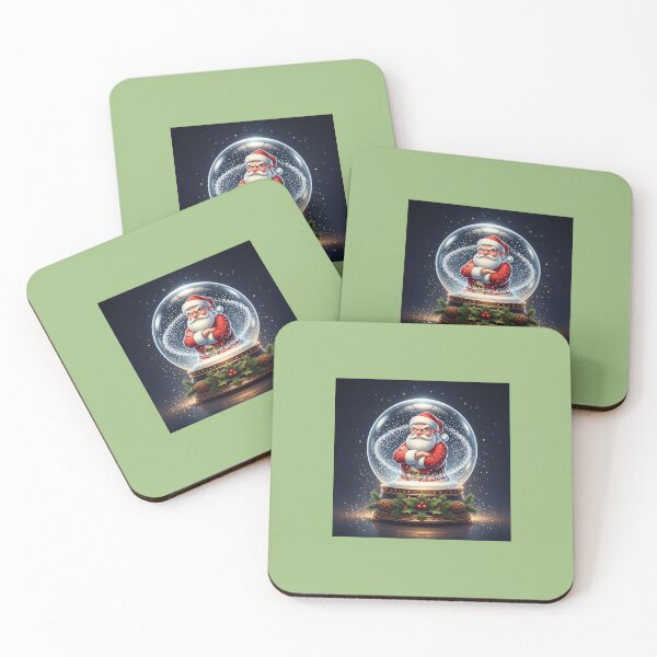 Item preview, Luxury Santa Claus Snow Globe Illustration – Magical Christmas Night Art designed and sold by KalaPXL.