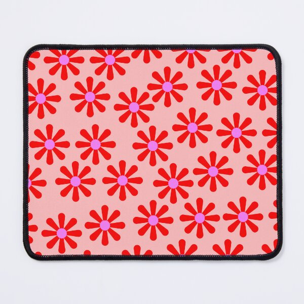 Item preview, Retro Red and Pink Daisy Pattern - Groovy 70s Floral Aesthetic designed and sold by DeeLulu.