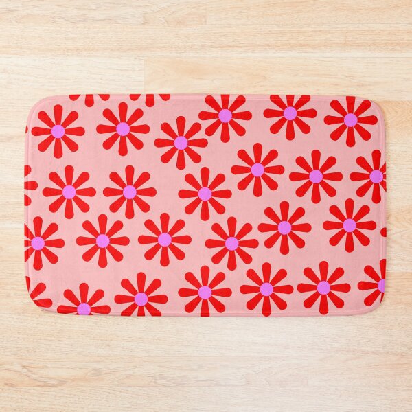 Item preview, Retro Red and Pink Daisy Pattern - Groovy 70s Floral Aesthetic designed and sold by DeeLulu.