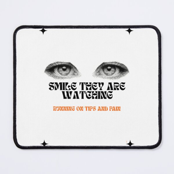 Item preview, smile they are watching running on tips and pain designed and sold by Anixtastickers.