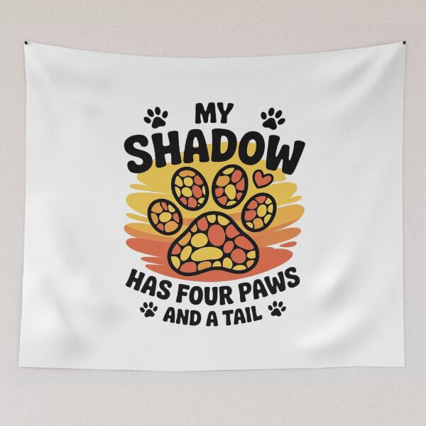 Item preview, Kawaii Dog Floral Paw My Four Legged Shadow Companion  designed and sold by FadeOfThrone.