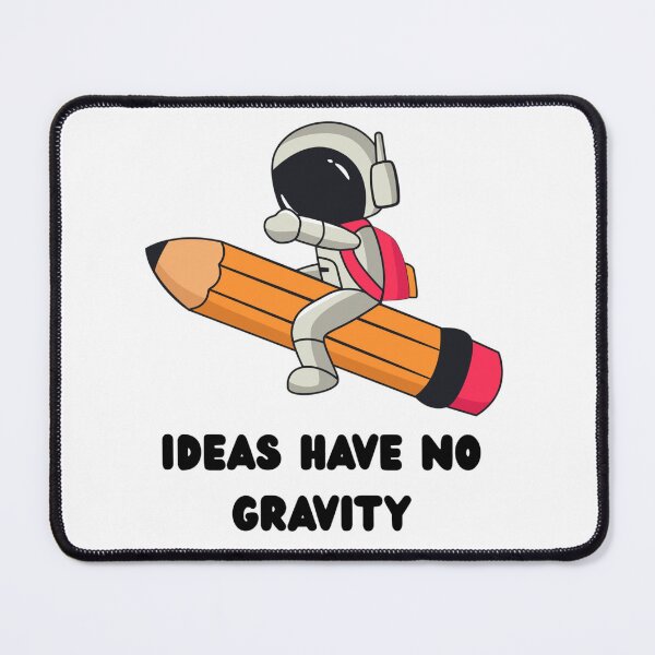 Item preview, Ideas Have No Gravity – Creative Astronaut Pencil Illustration designed and sold by TorqueThread.