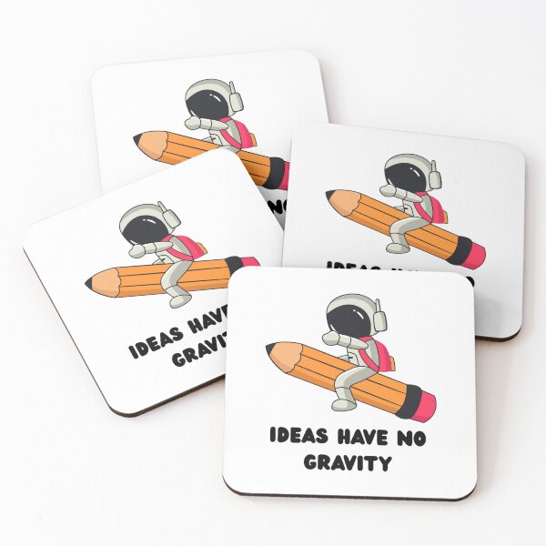 Item preview, Ideas Have No Gravity – Creative Astronaut Pencil Illustration designed and sold by TorqueThread.