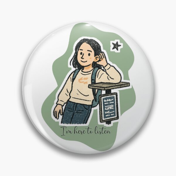 Item preview, Friendly-I’m Here to Listen – Kindness & Emotional Support Illustration designed and sold by BenderPaz.