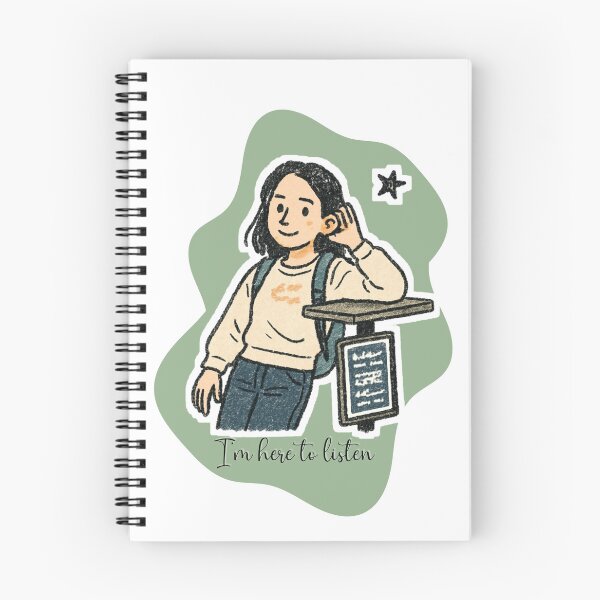 Item preview, Friendly-I’m Here to Listen – Kindness & Emotional Support Illustration designed and sold by BenderPaz.