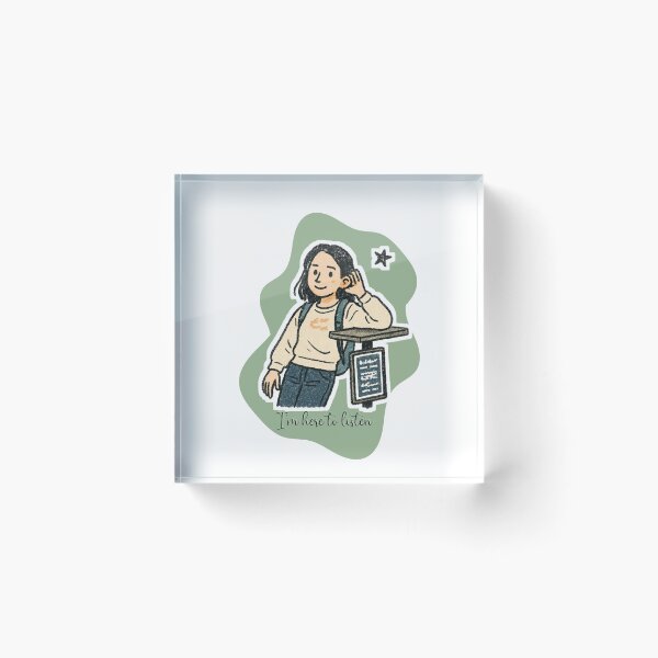 Item preview, Friendly-I’m Here to Listen – Kindness & Emotional Support Illustration designed and sold by BenderPaz.