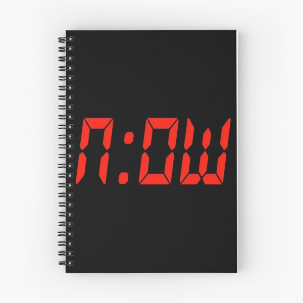 Item preview, Digital Clock Typography Art – “N:OW” Mindfulness Poster for Motivation, Focus & Present Moment  designed and sold by Bright Nest Studio.