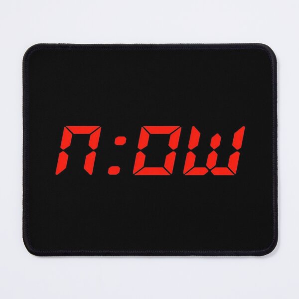 Item preview, Digital Clock Typography Art – “N:OW” Mindfulness Poster for Motivation, Focus & Present Moment designed and sold by Bright Nest Studio.