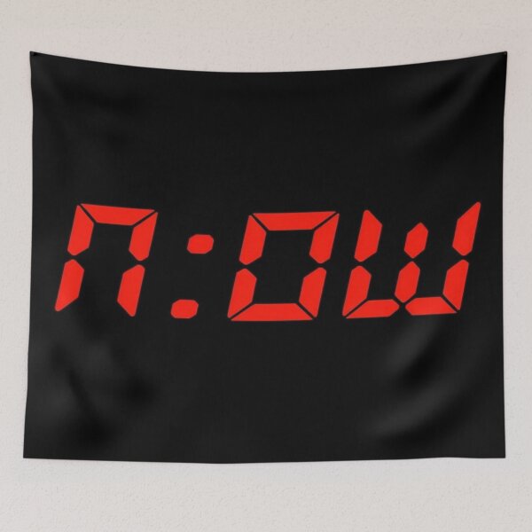 Item preview, Digital Clock Typography Art – “N:OW” Mindfulness Poster for Motivation, Focus & Present Moment  designed and sold by Bright Nest Studio.