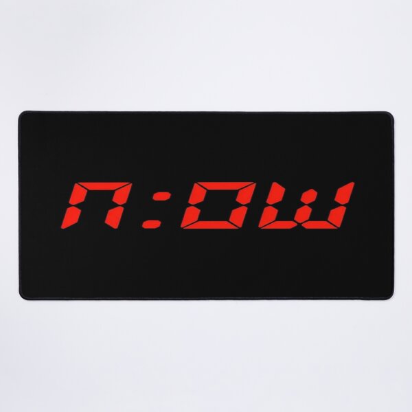 Item preview, Digital Clock Typography Art – “N:OW” Mindfulness Poster for Motivation, Focus & Present Moment designed and sold by Bright Nest Studio.