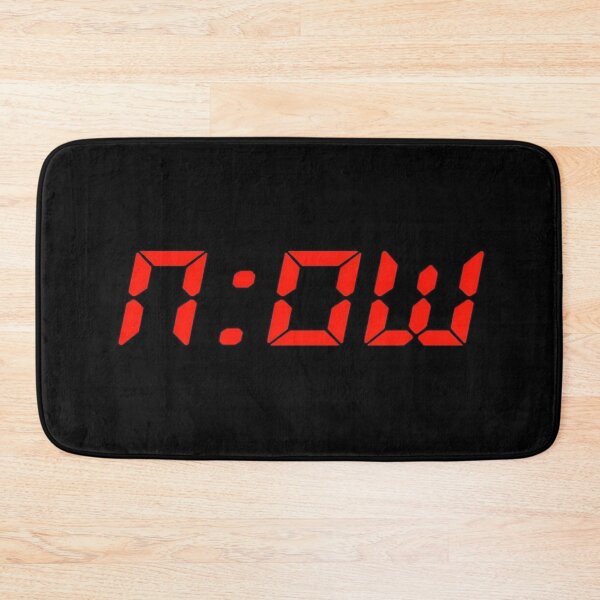 Item preview, Digital Clock Typography Art – “N:OW” Mindfulness Poster for Motivation, Focus & Present Moment  designed and sold by Bright Nest Studio.