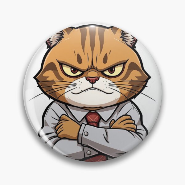 Item preview, The Boss - Grumpy Manager Cat in Suit and Tie designed and sold by The Grumpy Pet Club.