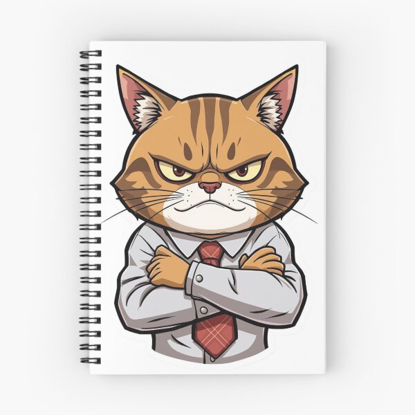 Item preview, The Boss - Grumpy Manager Cat in Suit and Tie designed and sold by The Grumpy Pet Club.