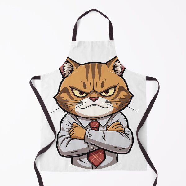 Item preview, The Boss - Grumpy Manager Cat in Suit and Tie designed and sold by The Grumpy Pet Club.