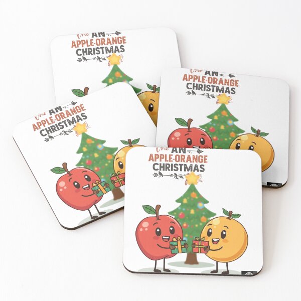 Item preview, An Apple-Orange Christmas | Cute Fruity Holiday Illustration designed and sold by HOUSE OF TIST.