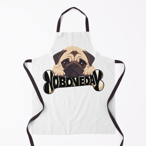 Item preview, No Bone Day pug and bone designed and sold by Art-Horizon.