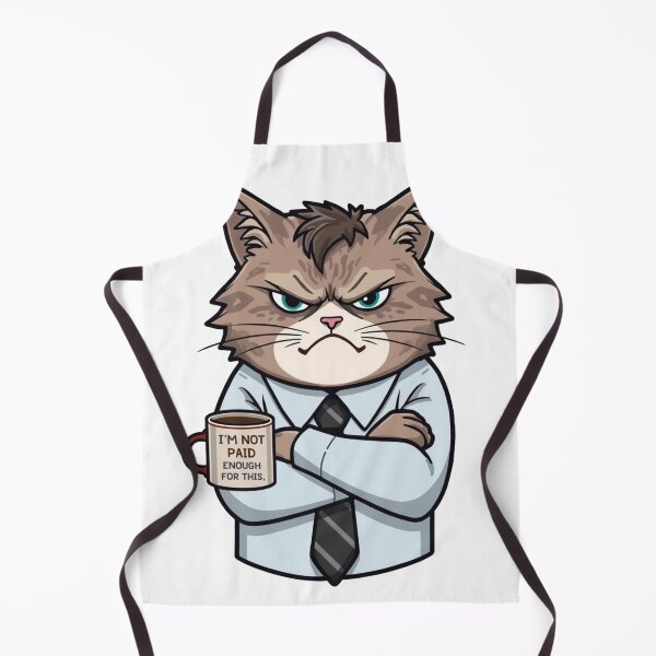 Item preview, Coffee Lover Office Humor - Grumpy Cat with Mug Sticker designed and sold by The Grumpy Pet Club.