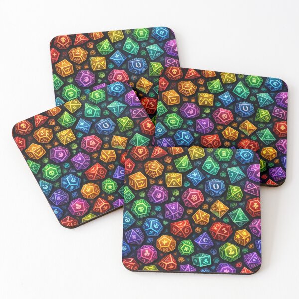 Item preview, Colorful Polyhedral Dice Pattern designed and sold by Maverickystore.