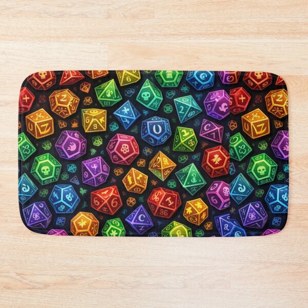 Item preview, Colorful Polyhedral Dice Pattern designed and sold by Maverickystore.