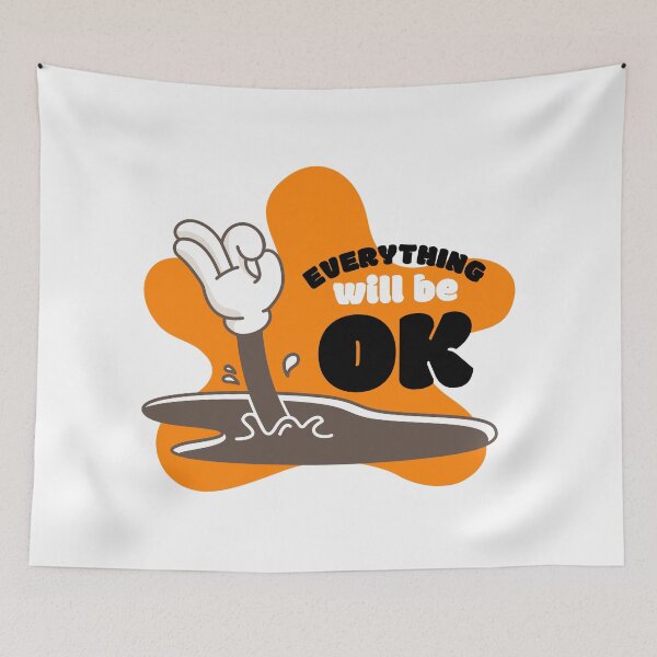 Item preview, Everything Will Be OK – Uplifting Reminder Design designed and sold by inaveed.