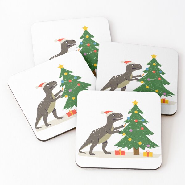Item preview, Man struggle Dinosaur decorating Christmas Tree  designed and sold by CaseMastery.